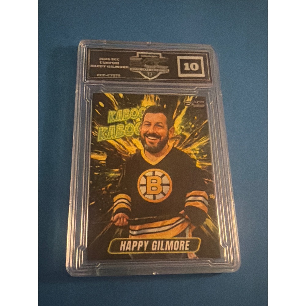 2024 ECC Custom Happy Gilmore Kaboom Trading Card Adam Sandler Bruins Graded 10